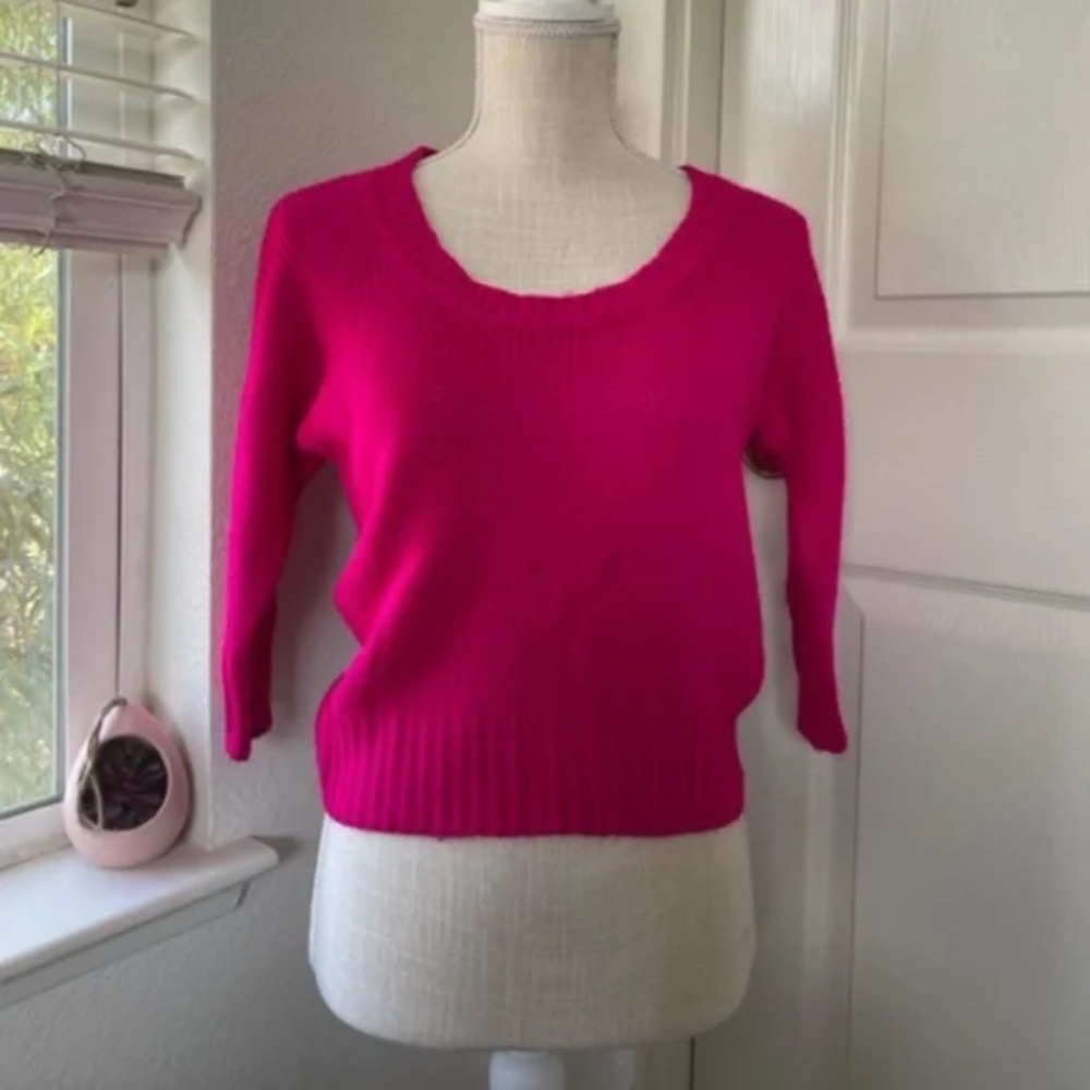 Charlotte Russe | Y2K Magenta Cozy Crew Neck Sweater | Size M